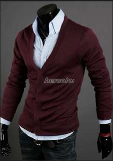   Fashion Mens Slim Premium Stylish Trapdoor Knit Coat Cardigan 5Color
