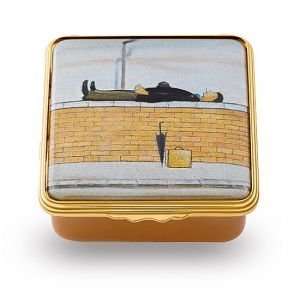    Man Lying On A Wall By L S Lowry Enamel Box: Home & Kitchen