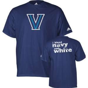  Villanova Wildcats adidas Navy Bleed School Colors T Shirt 
