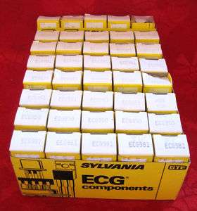 LOT OF 40 SYLVANIA PHILIPS ECG TRANSISTORS * NEW IN BOX  