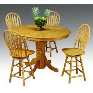  Sunset Trading Pedestal Cafe Table (Light Oak): Home 