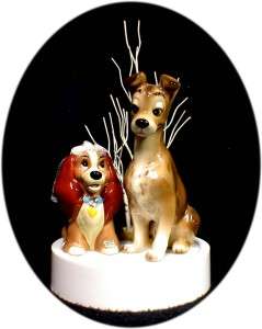 Lady & the Tramp DISNEY Wedding Cake Topper DOG top #2  