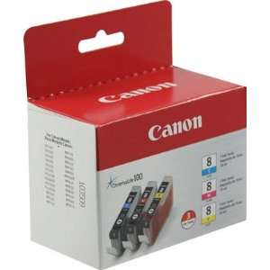  Canon Cli 8 Three Color Pack Ip4200/Ip4300/Ip5200/Ip5200r 