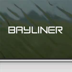  Bayliner White Sticker BOAT CRUISER Car Vinyl Window 