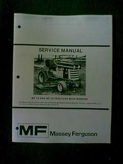 MASSEY FERGUSON MF14 & MF16 TRACTOR SERVICE MANUAL  