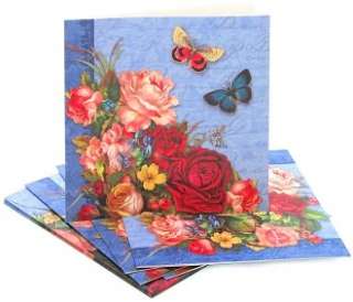   Floral Tri Fold Stationery set of 12 by Punch Studio: Product Image
