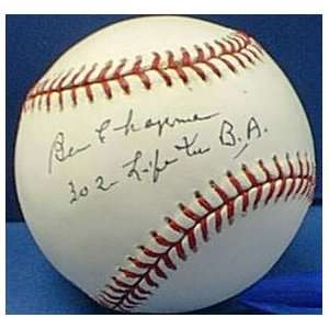  Ben Chapman Autographed Baseball