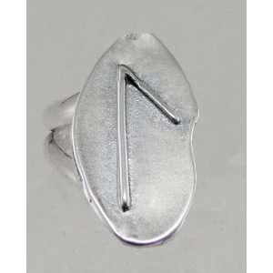   Silver Rune Ring For Intuitive Knowledge, Symbol of a Strong Woman
