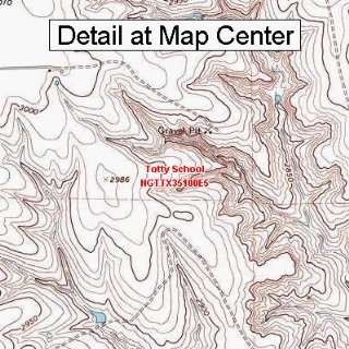  USGS Topographic Quadrangle Map   Totty School, Texas 