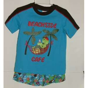  Beachside Cafe Toddler Boys Size 4T Shirt And Short Set by 