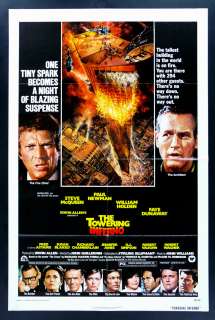 THE TOWERING INFERNO * 1SH ORIG MOVIE POSTER 1974 FIRE  
