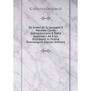   in Ordine Cronologico (Italian Edition) Giacomo Leopardi Books