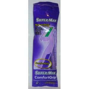 Super Max Disposable Razor Comfort Grip Womenss 2 in a Pack (Pack of 