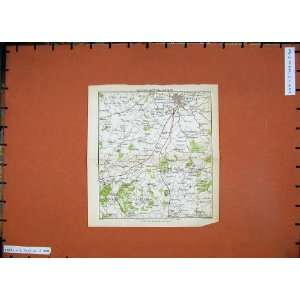  1895 Colour Map Bedford Ampthill Woburn England Elstow 