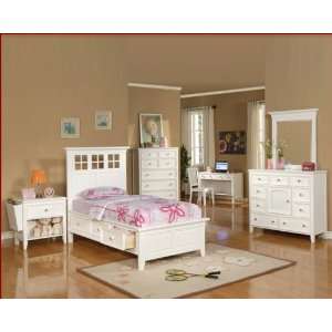  Winners Only Panel Bedroom Set Del Mar in White WO BDP 1 