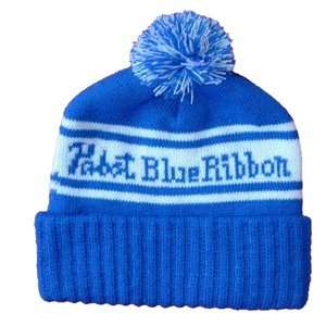  Pabst Blue Ribbon PBR Beer Knit Pom Hat: Everything Else