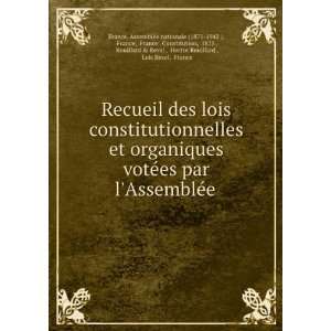   Lois Revel, France France. AssemblÃ©e nationale (1871 1942 ): Books