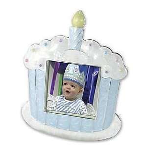  Baby Enameled Silver Cupcake Frame   Blue By Stephan Baby