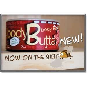  Raspberry & Vanilla 100% Organic Body Butter 8 oz: Health 