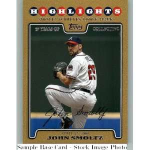  2008 Topps Update Gold Border #UH125 John Smoltz HL 