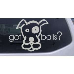 Silver 24in X 14.4in    Got Balls Dog Animals Car Window Wall Laptop 