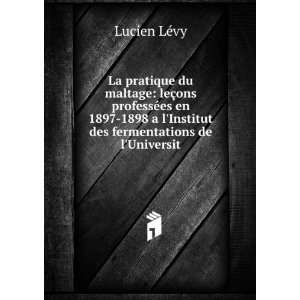  Institut des fermentations de lUniversit Lucien LÃ©vy Books