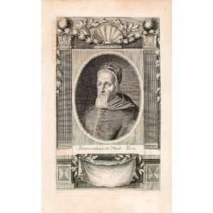 1721 Copper Engraving Portrait Pope Innocent IX Roman Catholic Church 