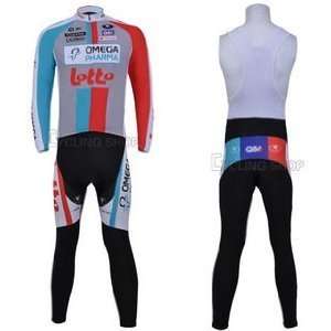 Belgium lotto team bib Cycling Jersey long sleeve Set 