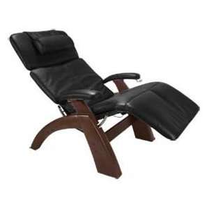  Perfect Chair in Black Leather on Dark Walnut Base 