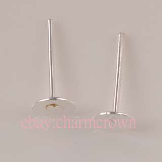 1000pcs Silvr Plated Earring Studs CE6909 Free Ship  