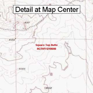  USGS Topographic Quadrangle Map   Square Top Butte 