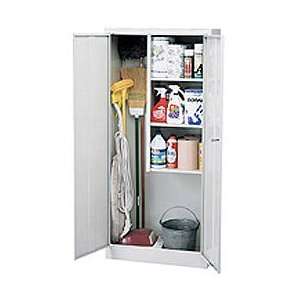  Janitorial Storage Cabinet 30x15x66   Gray: Office 