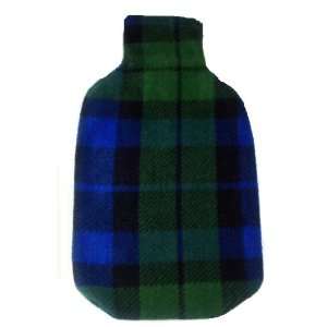  Fashy BLUE GREEN PLAID Fleece Covered Hot Water Bottle 