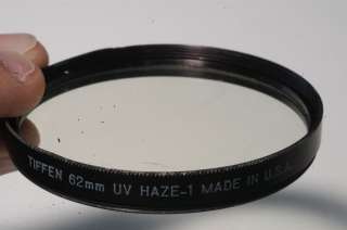 62mm Tiffen Haze 1 Haze UV filter USA damaged outer rim glass good 
