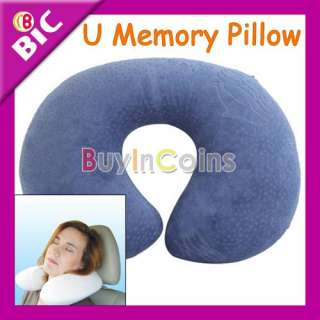 Memory Foam Cotton Travel Neck Rest Cushion U Pillow  