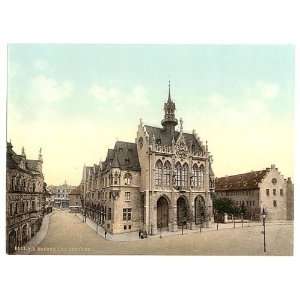   Reprint of Town hall, Erfurt, Thuringia, Germany
