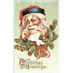   : Christmas Santa Claus Metal Tin Sign Nose Nostalgic: Home & Kitchen