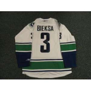  Kevin Bieksa Autographed Uniform   Reebok Stanley Cup Road 