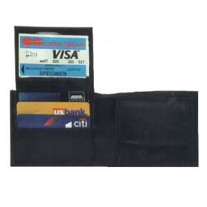  Black Bi Folding Leather Wallet 
