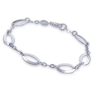    Sterling Silver 1+5 Big/Small Oval Link Bracelet 7.5 Jewelry