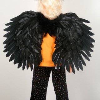 Black Swan Bird Raven Crow Demon Costume Feather Angel Wings, Duo Use 