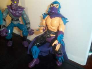 Lot of 7 Teenage Mutant Ninja Turtles 1988 Figures TMNT Some Weapons 