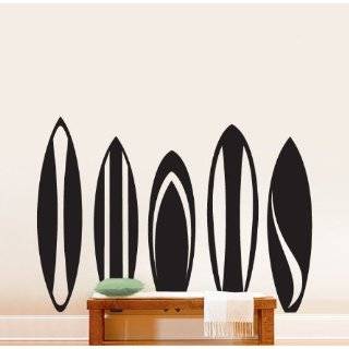 Vinyl Wall Art Decal Sticker Surf Boards Design Set 5ft Tall. (5 