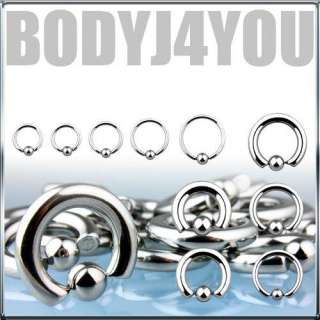 WHOLESALE LOT OF 25 NEW 16G 3/8 BCR CAPTIVE BEAD RINGS  