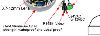 CCTV 600TVL SONY CCD Starlight Dome Camera Vandal Proof  