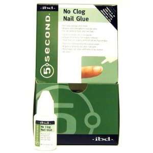  IBD 5 Second Nail Glue No Clog Bottle .1 oz. (Pack of 12 