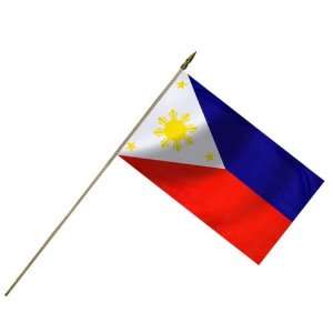  Philippines Flag 12X18 Inch Mounted E Poly Patio, Lawn 