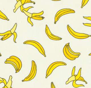 Moda 5 Funky Sock Monkeys Bananas Cream Fabric by yard  