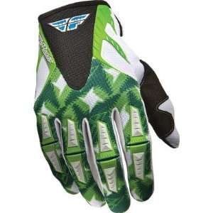  Fly Racing Kinetic Gloves   2011   13/Green/White 