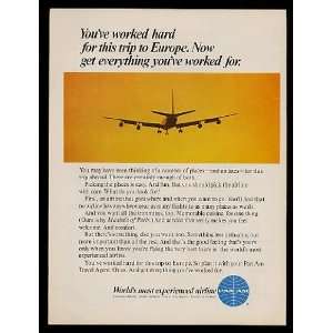  1967 Pan Am Airlines Trip to Europe Print Ad (11591)